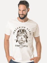 Camiseta King & Joe Masculina Slim Tanzanian Beach Off-White