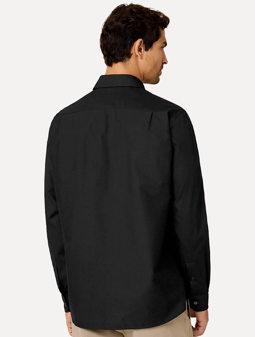 Camisa Dudalina Masculina Comfort Superfine Cotton Mono Logo Preta