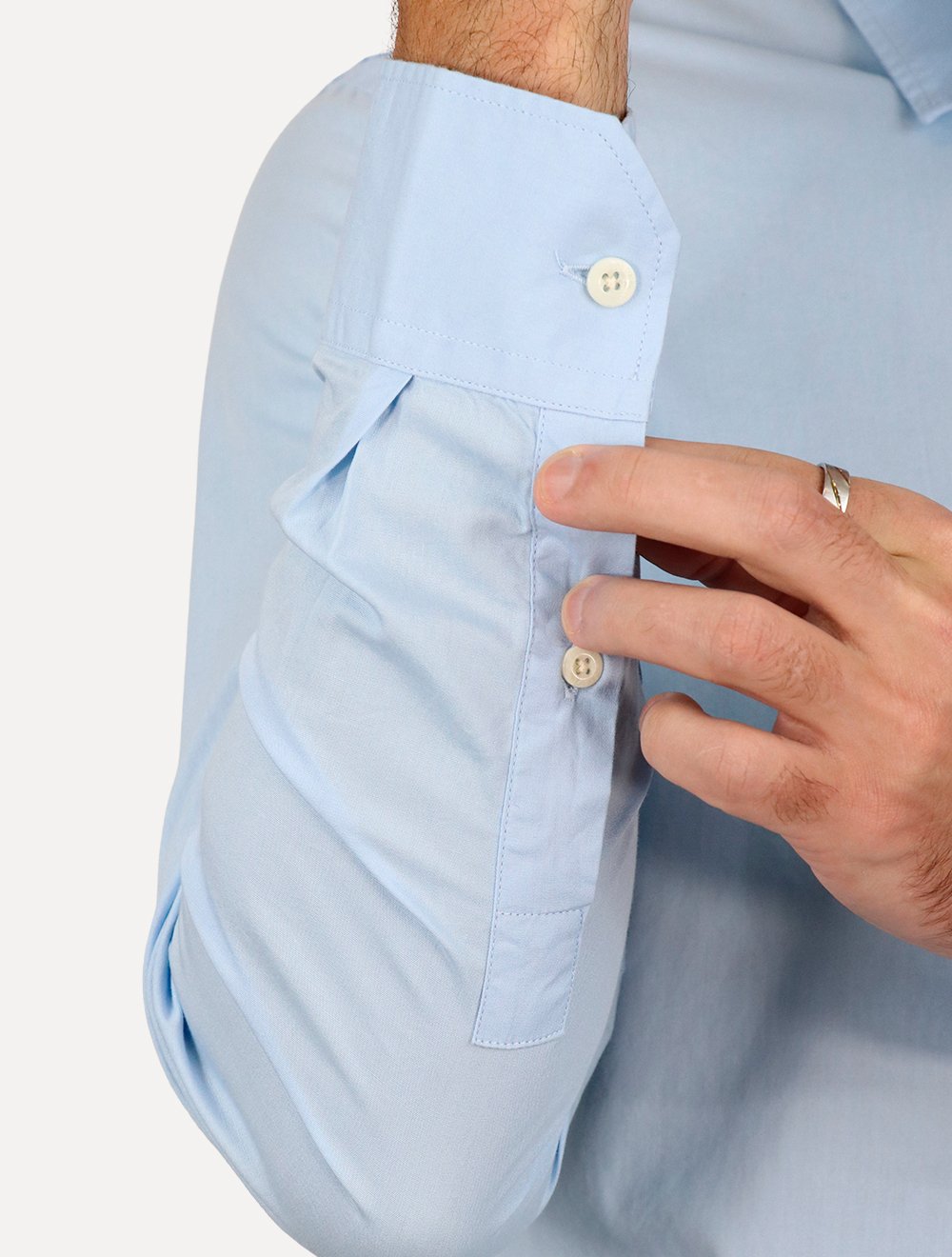 Camisa Tommy Jeans Masculina Slim Original Stretch Azul Claro