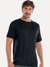 Camiseta Mash Masculina Raglan Microfibra Preta