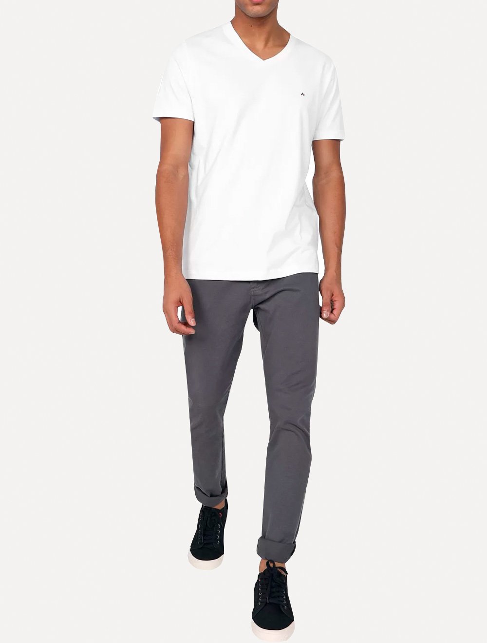 Camiseta Aramis Masculina Basic V-Neck Branca