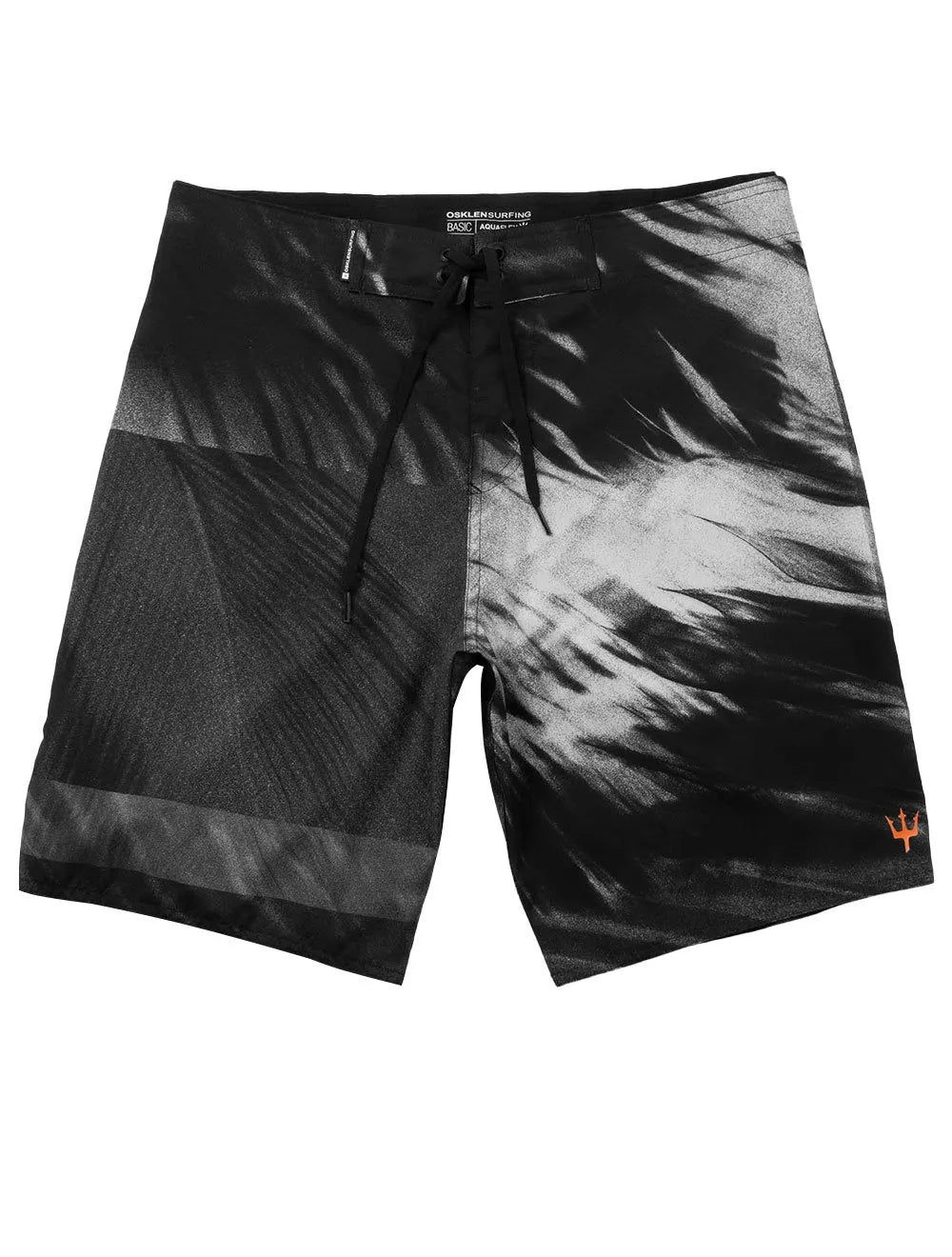 Bermuda Osklen Masculina D'Água Surf Palmleaf Noise Off-White Preta