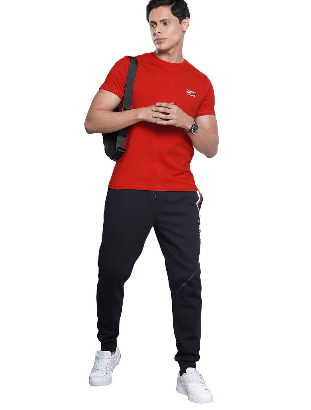 Camiseta Tommy Jeans Masculina Chest Logo Tee Vermelha