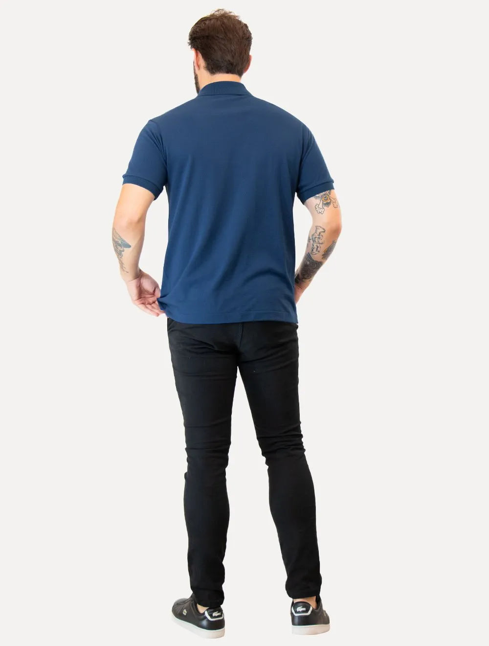 Polo Lacoste Masculina L.12.12 Azul Escuro