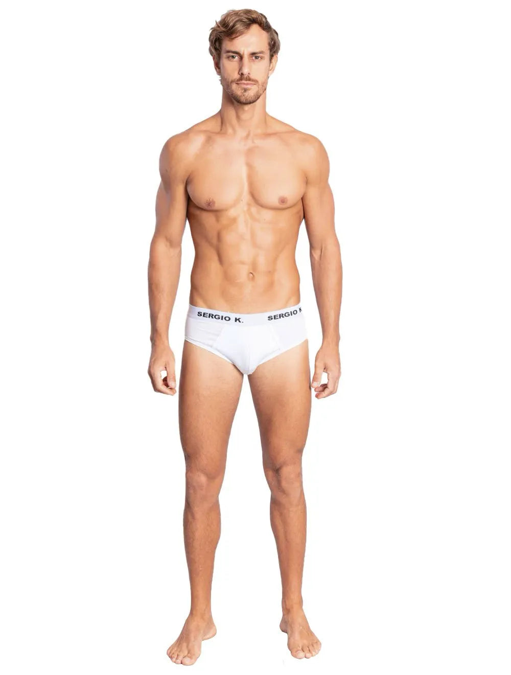Cueca Sergio K Slip Branca Pack 2UN