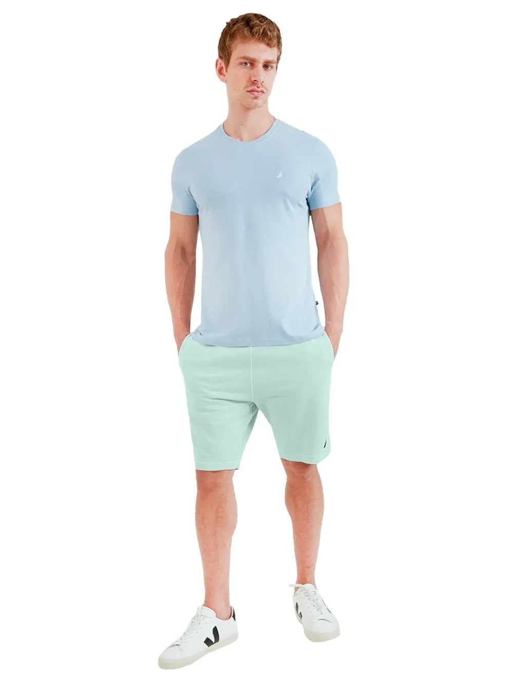 Bermuda Nautica Masculina Moletom Dark Sail Boat Verde Claro