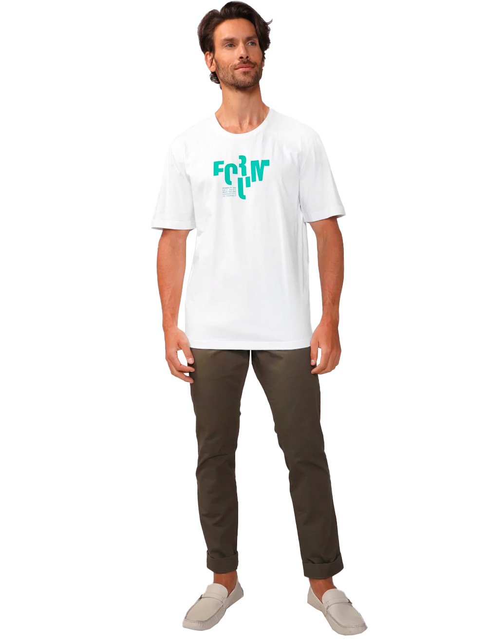 Camiseta Forum Masculina New Box Logo Originality Branca