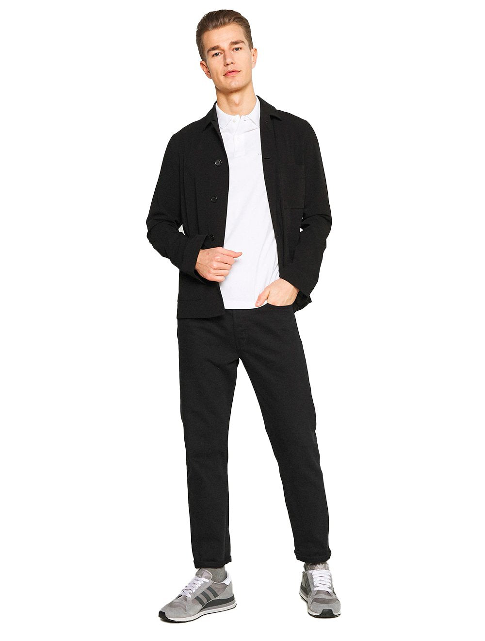 Polo Tommy Hilfiger Masculina Malha Clean Jersey Branco