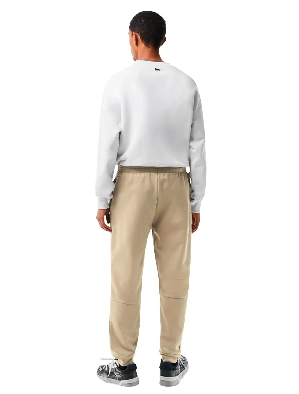 Calça Lacoste Masculina Moletom Sport Cotton Fleece Croco Cáqui