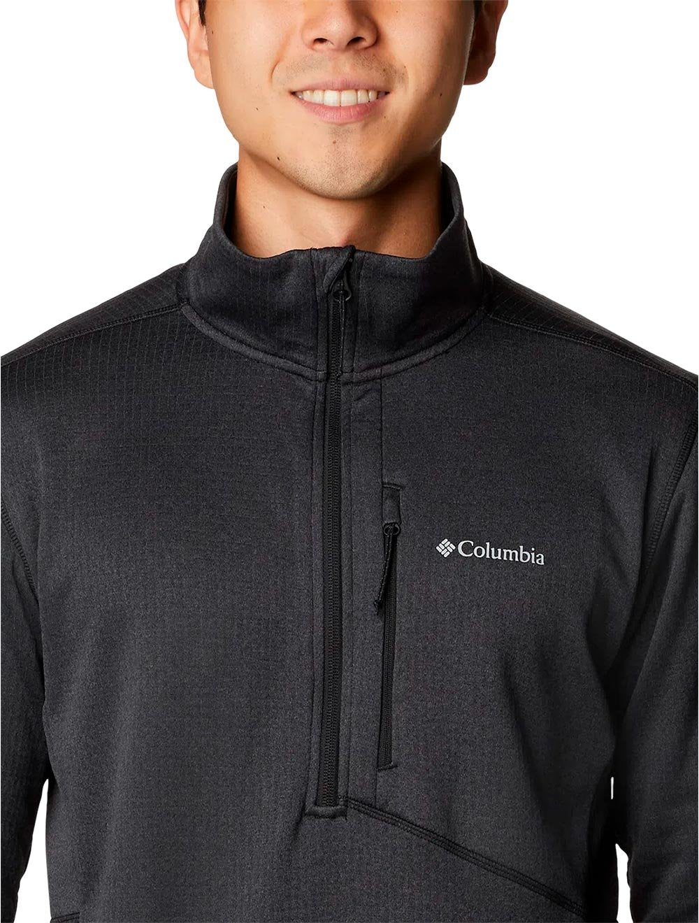 Jaqueta Columbia Masculina Fleece Park View Half Zip Grafite