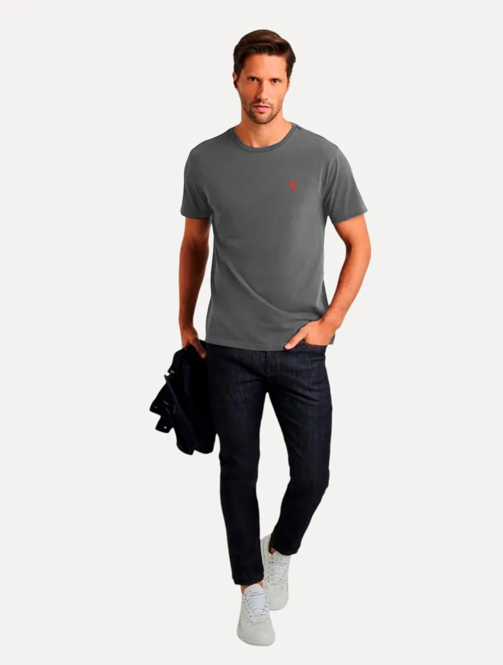 Camiseta Reserva Masculina Regular Notificação Stoned Chumbo