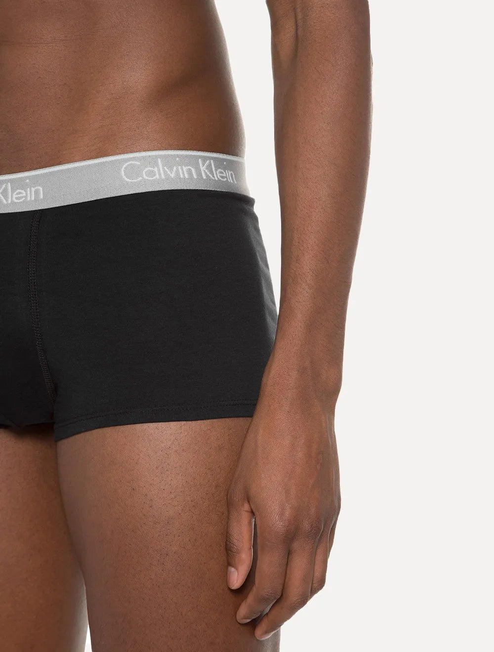 Cueca Calvin Klein Low Rise Trunk Print Preta Pack 2UN