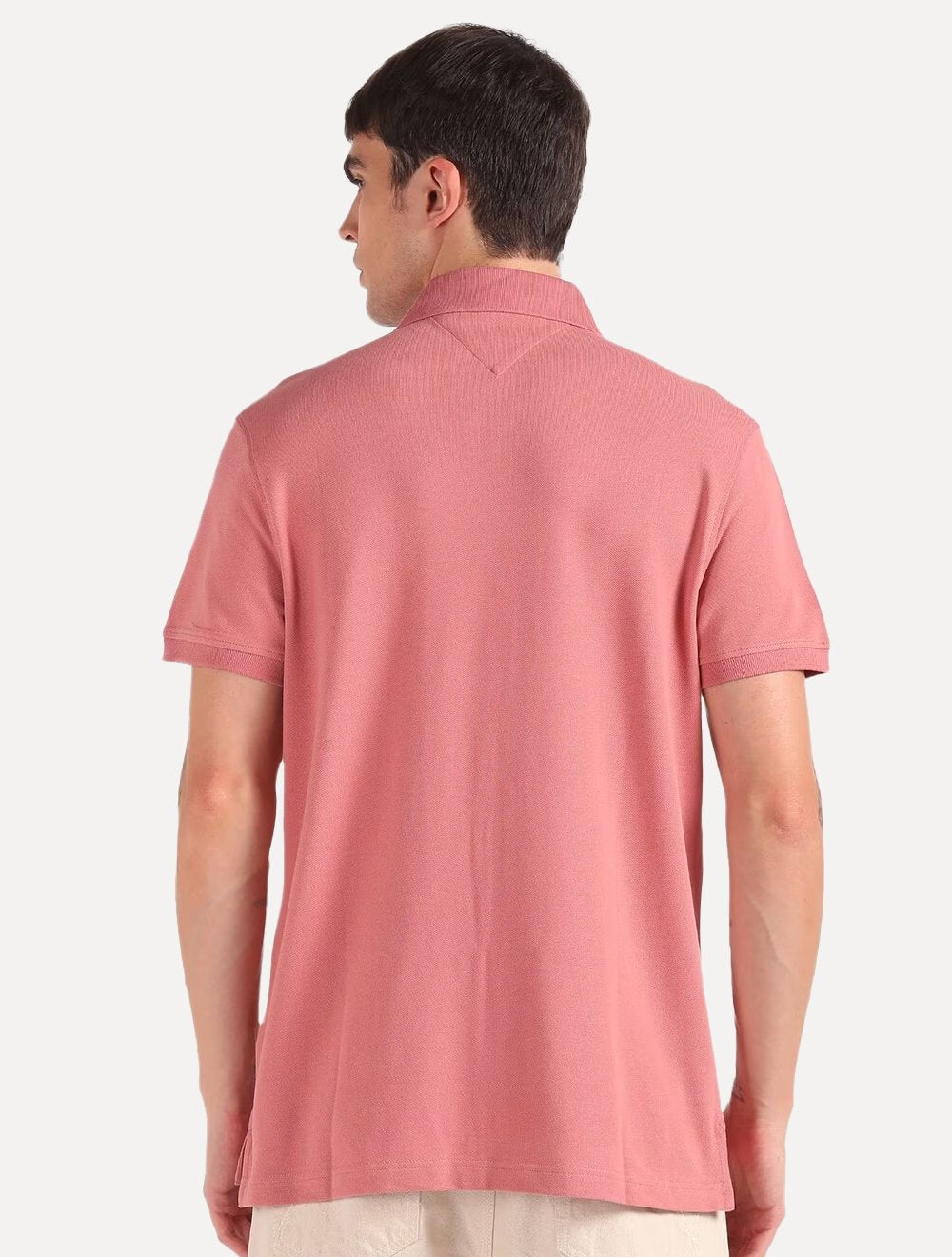 Polo Tommy Hilfiger Masculina Regular Piquet 1985 Rosé
