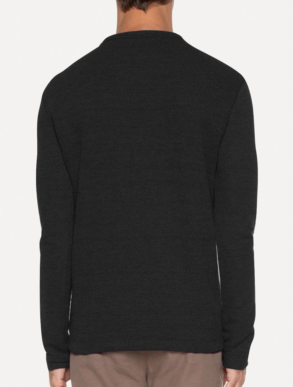 Moletom Reserva Masculino Moletinho Careca Logo Preto Mescla