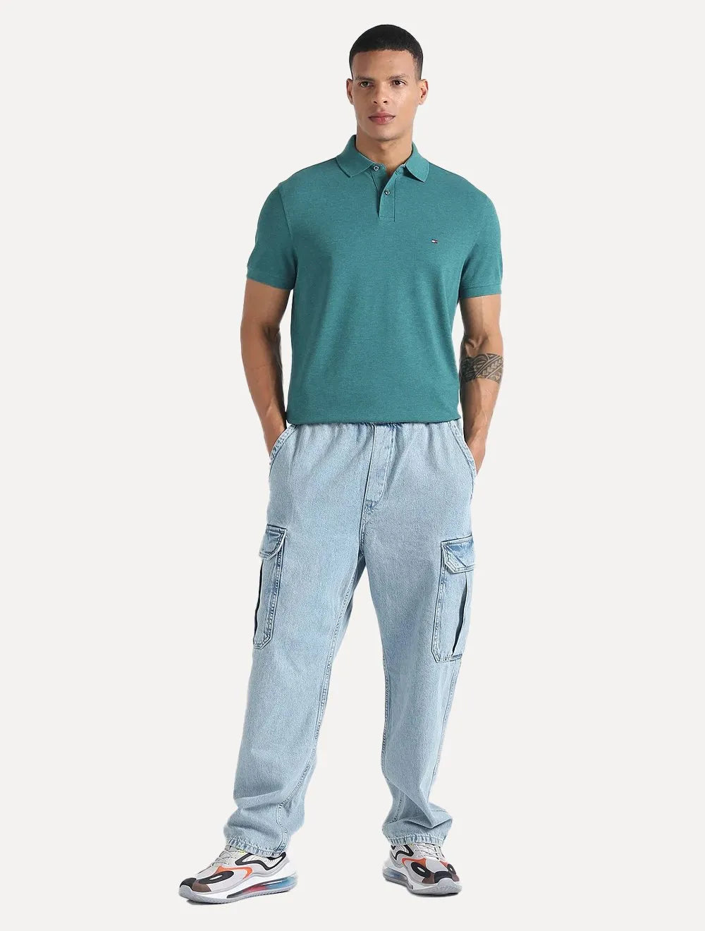 Polo Tommy Hilfiger Regular Piquet 1985 Verde Mescla