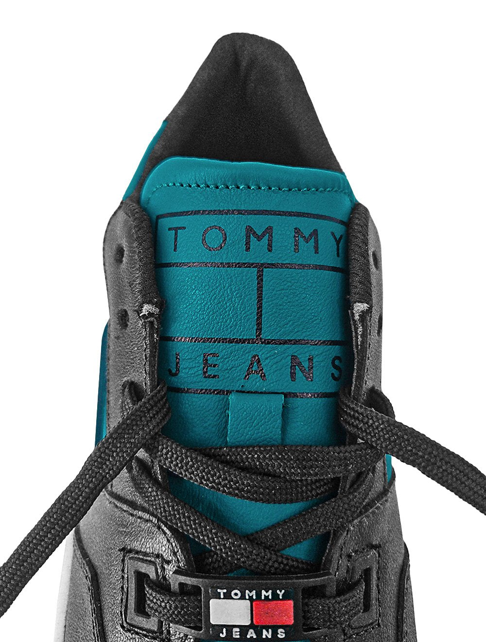 Tênis Tommy Jeans Masculino Couro Zion 4C3 Turquesa/Preto