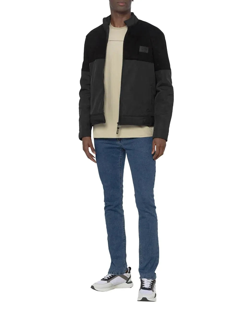 Jaqueta Calvin Klein Jeans Masculina CKJ Recortes Preta