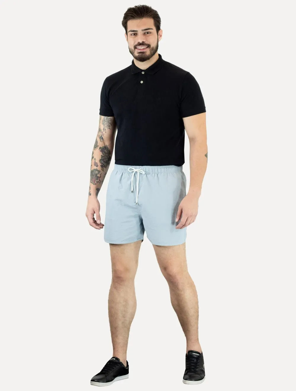 Short Reserva D'Água Beachwear Liso Premium Azul Celeste