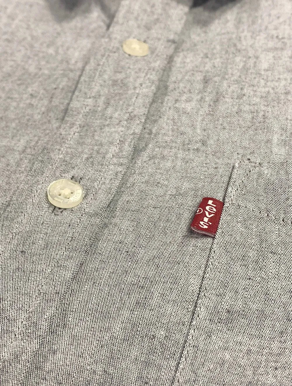 Camisa Levis Masculina Standard One Pocket Cinza Mescla