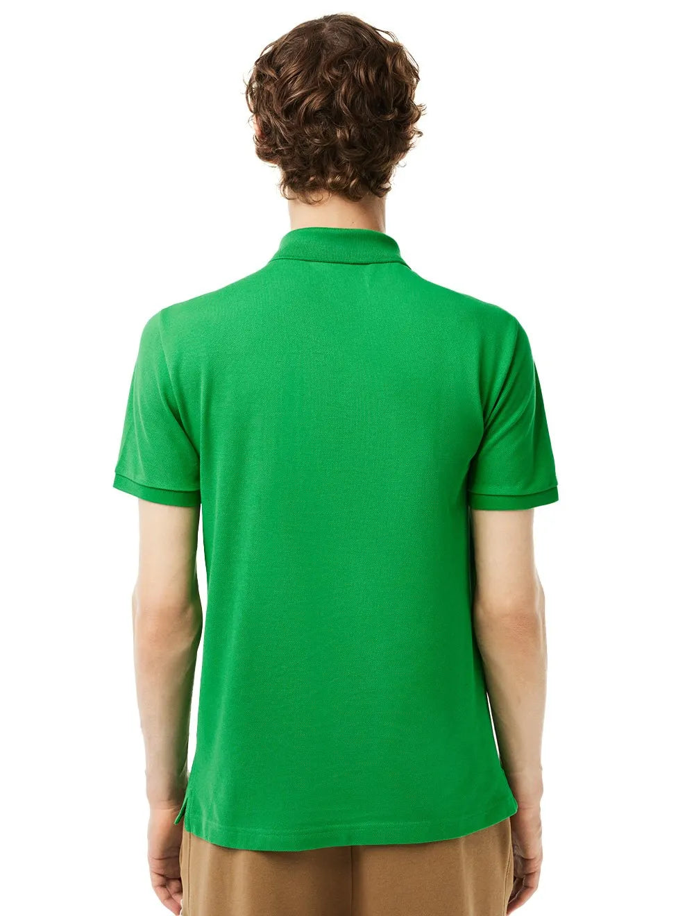 Polo Lacoste Masculina Slim Fit Petit Piquet Verde Bandeira