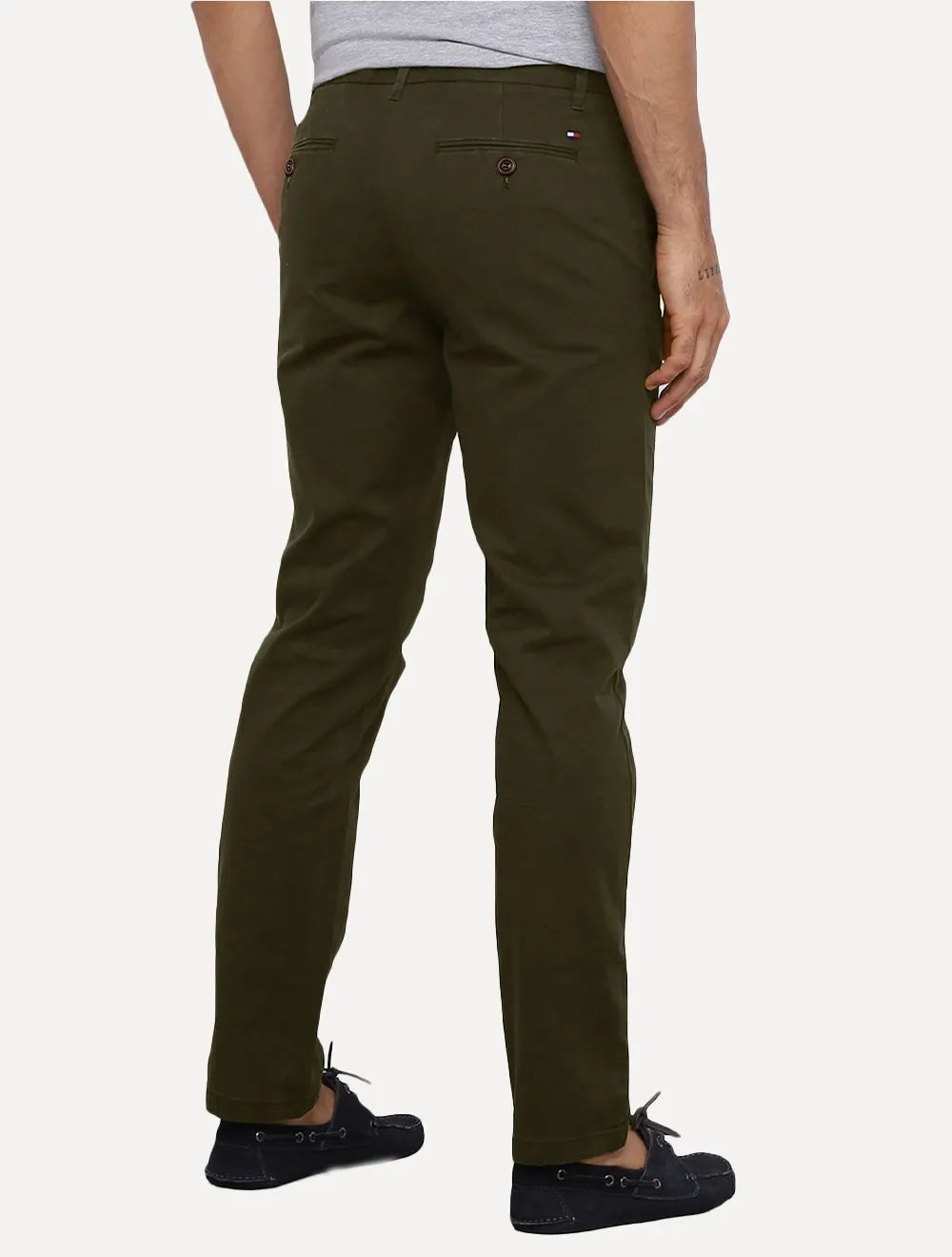 Calça Tommy Hilfiger Masculina de Sarja Brooklyn Verde Militar