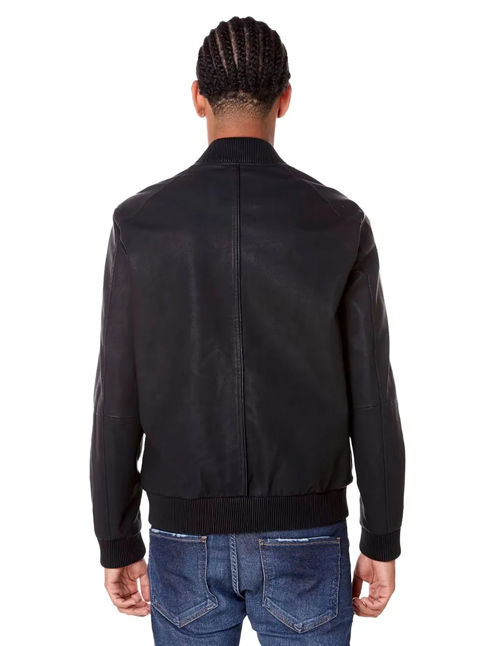 Jaqueta John John Masculina Couro Sintético Camurça Tom Preta