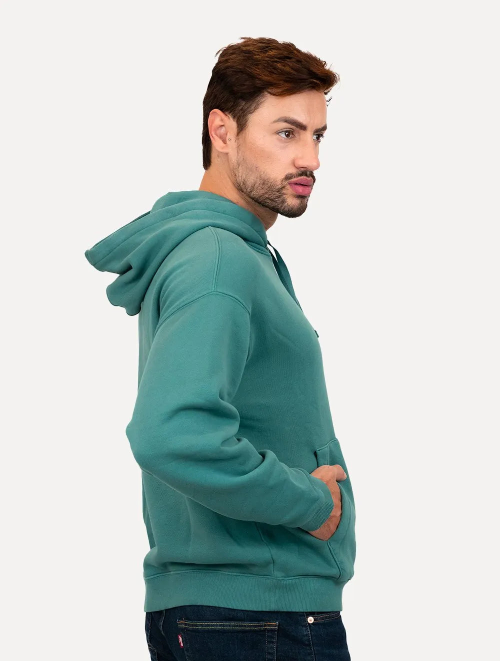 Moletom Lacoste Masculino Loose Fit Hoodie Azul Turquesa