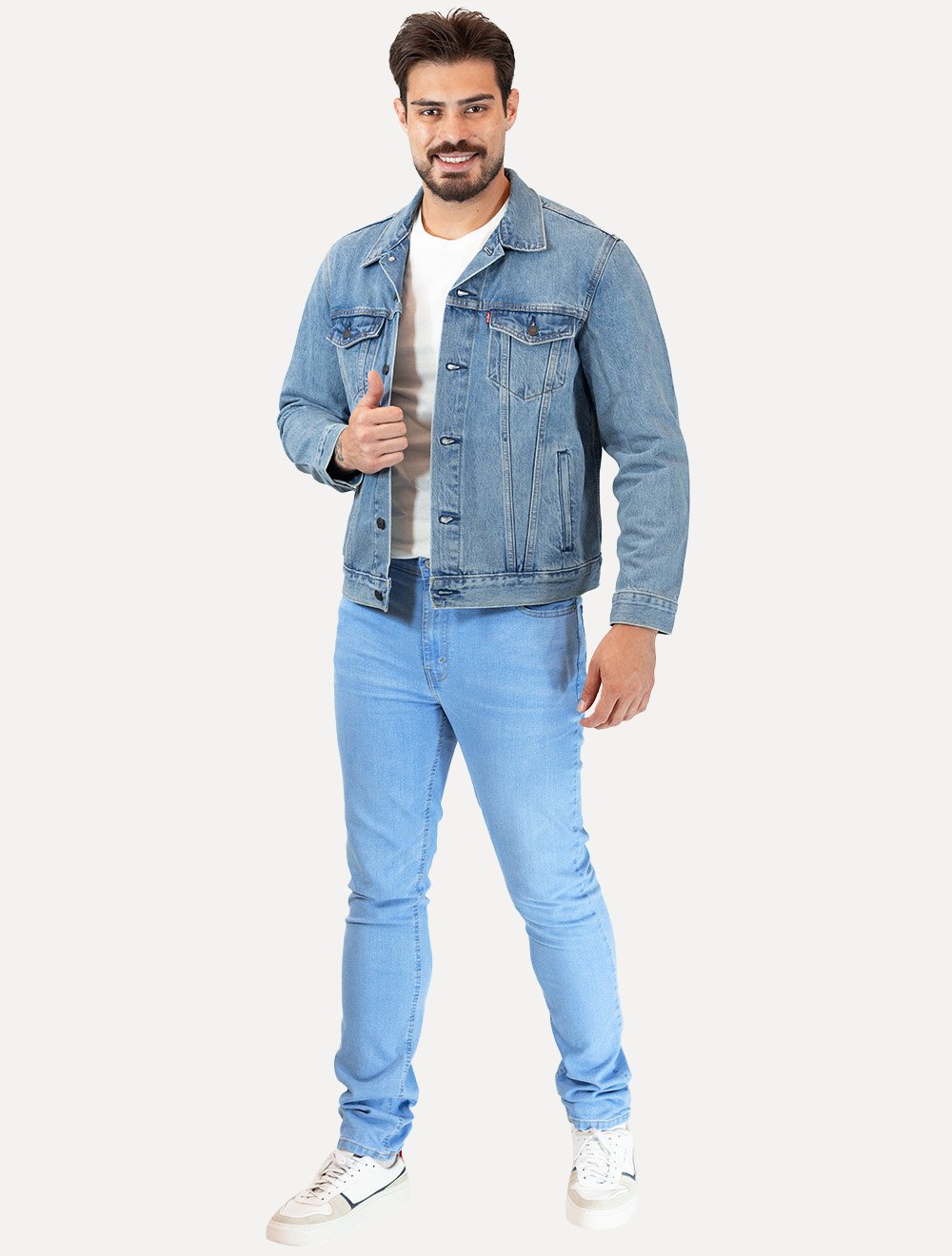Jaqueta Levis Jeans Masculina Trucker Stonewash Clara