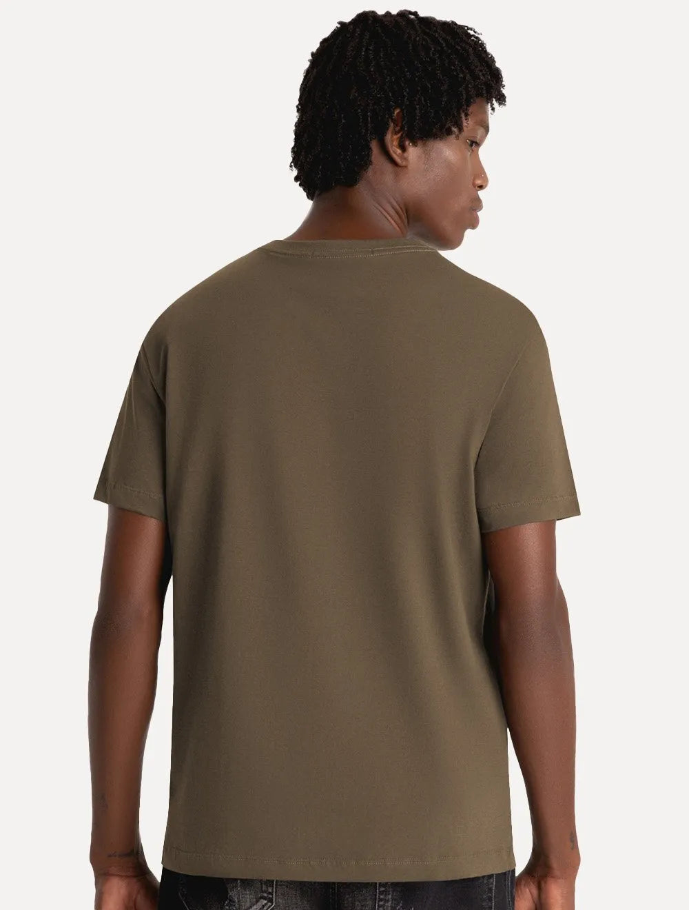 Camiseta Ellus Masculina Cotton Pima Originals Logo Marrom Claro