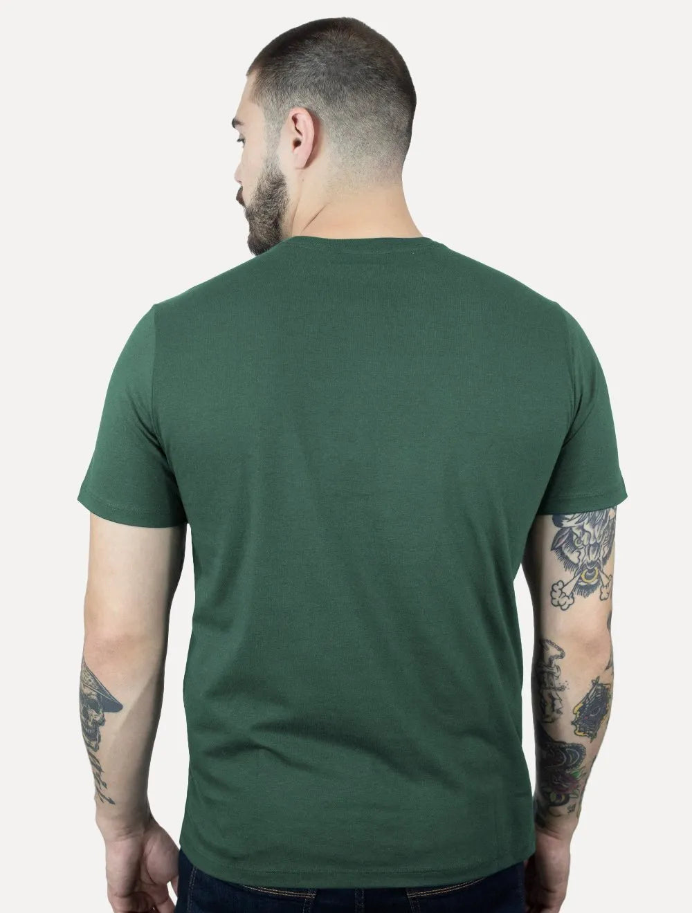 Camiseta Dudalina Masculina Melange Color Verde Escuro Mescla