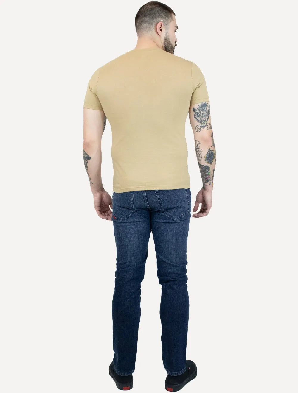 Camiseta Levis Masculina Slim Tab Lisa Cáqui