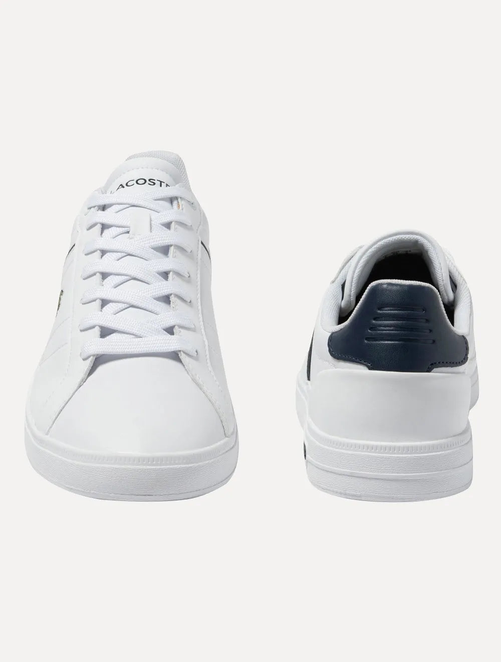 Tênis Lacoste Masculino Couro Europa Pro Leather Wht/Navy Branco