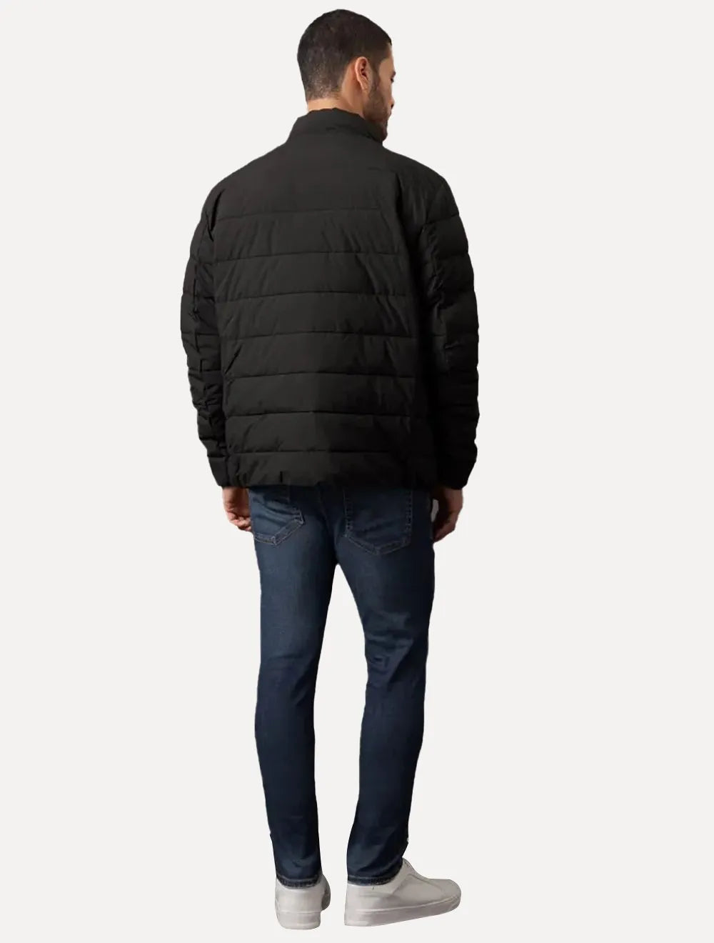Jaqueta Calvin Klein Masculina Matelassê Full-Zip Preta