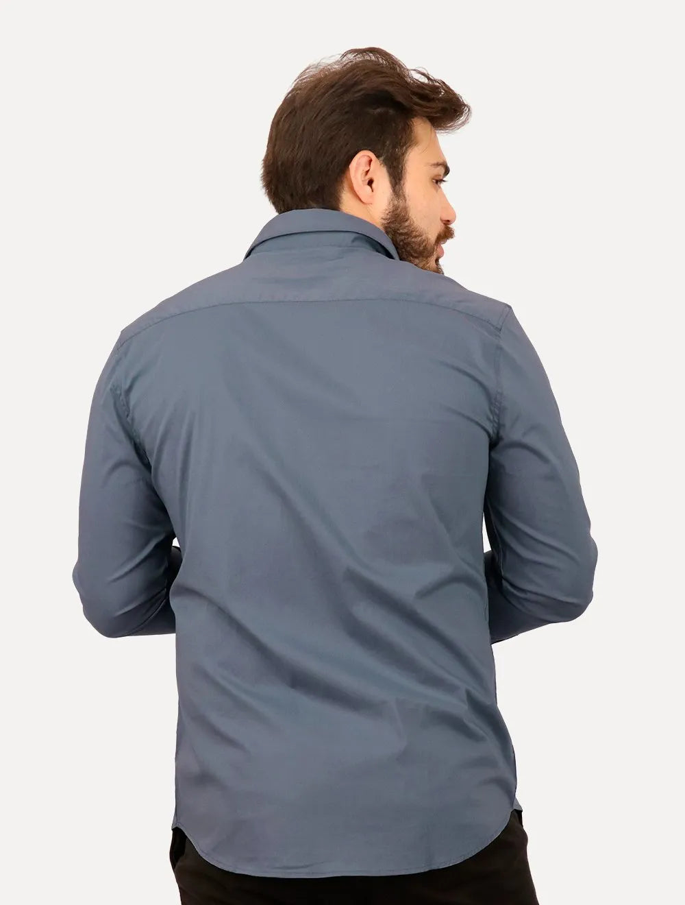 Camisa Aramis Masculina Cosmo Stretch Algodão Poliamida Azul Médio