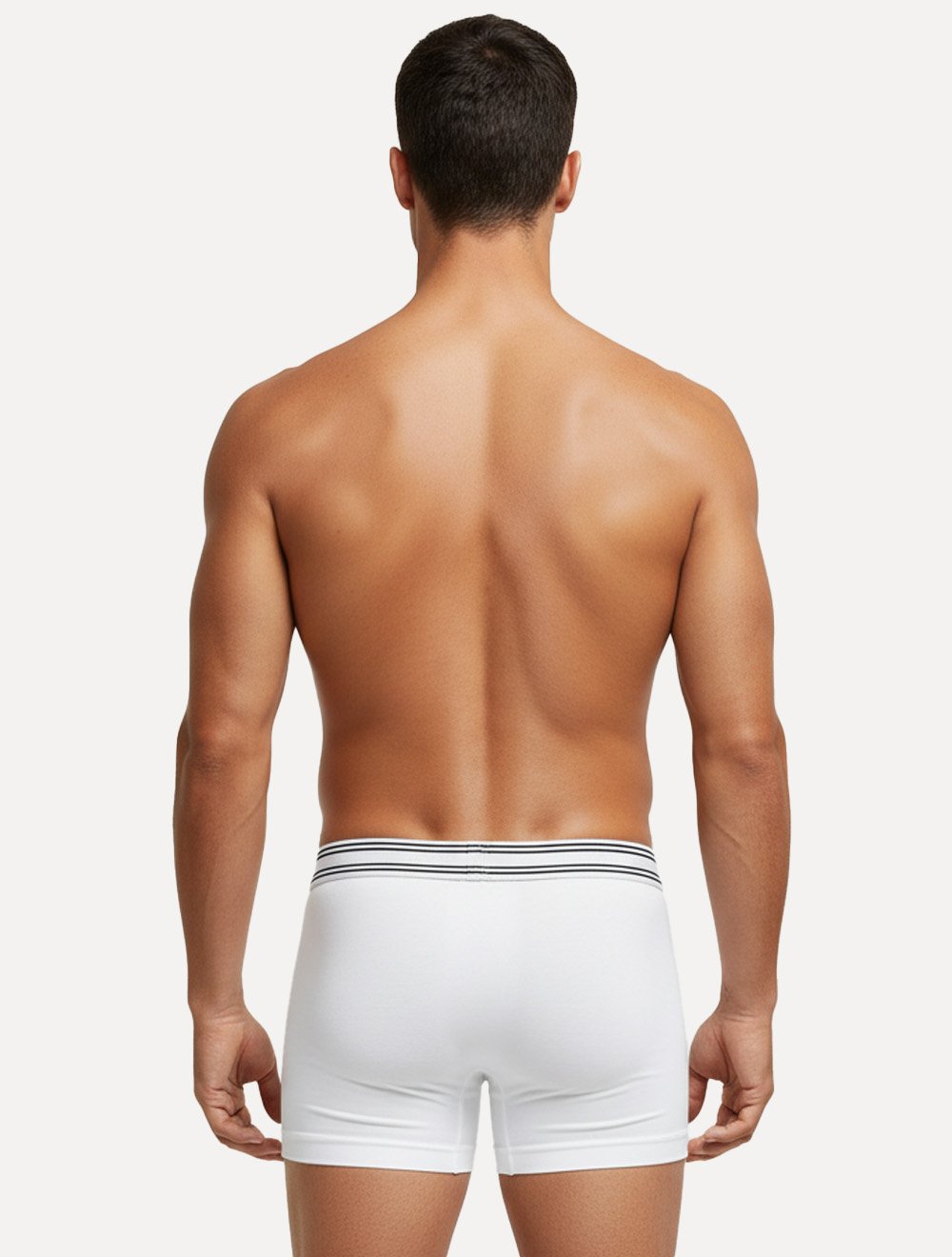 Cueca Dudalina Boxer Seamless Logo Stripes Branca 1UN