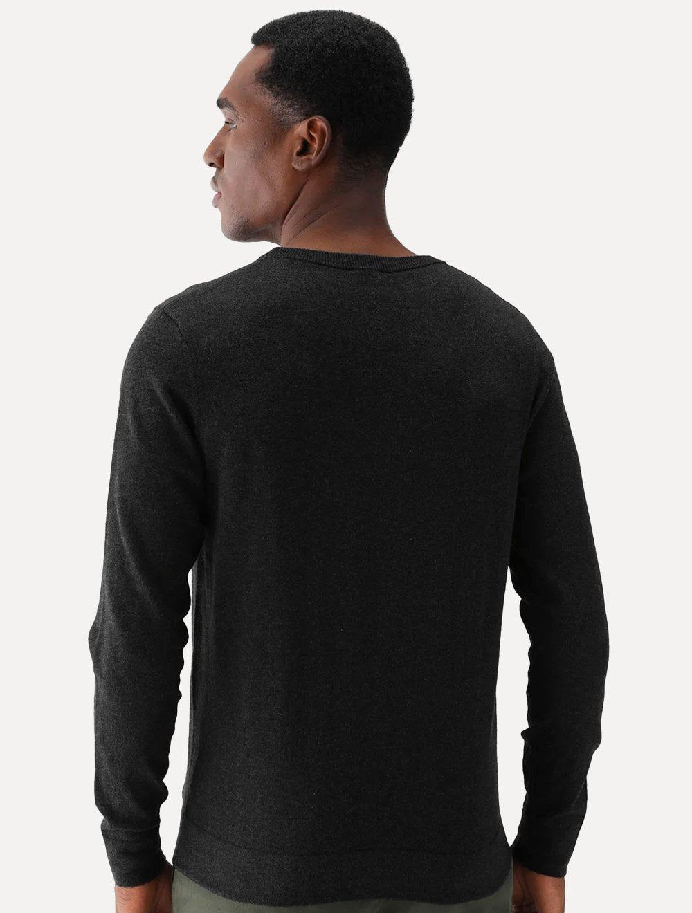 Blusa Aramis Masculina Tricot Gola Careca Preta