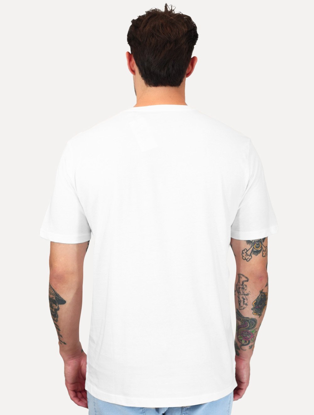 Camiseta Calvin Klein Jeans Masculina Crewneck Essentials Branca