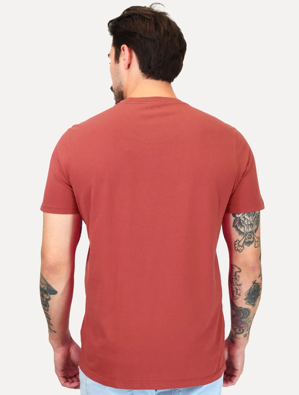 Camiseta Ellus Masculina Cotton Fine Maxi Splash Logo Vermelho Cereja