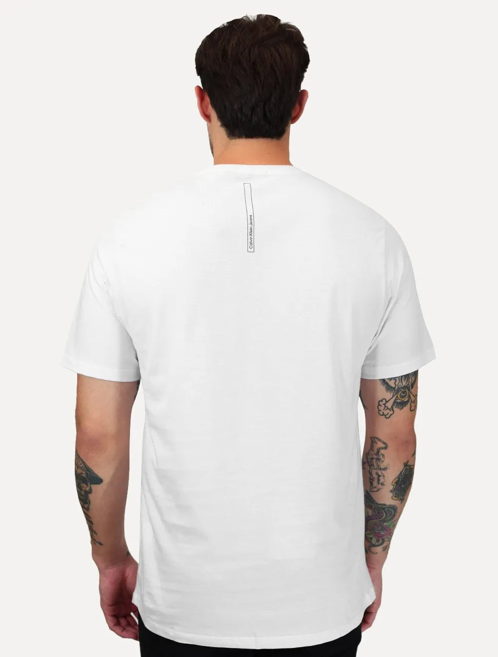 Camiseta Calvin Klein Jeans Masculina Naturals Sash Logo Branca