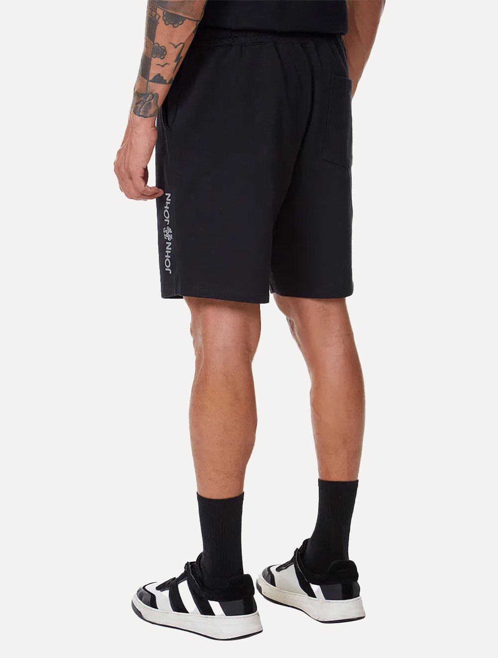 Bermuda John John Masculina Moletom New Basic Preta