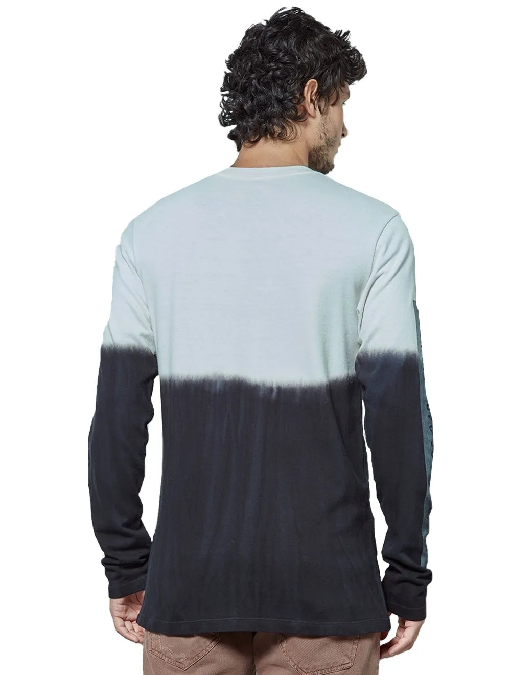 Blusa John John Masculina Manga Longa Tag Code Off-White/Preta