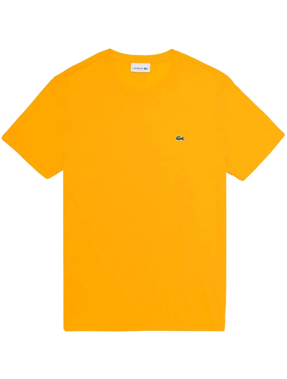 Camiseta Lacoste Masculina Classic Pima Cotton Logo Amarela