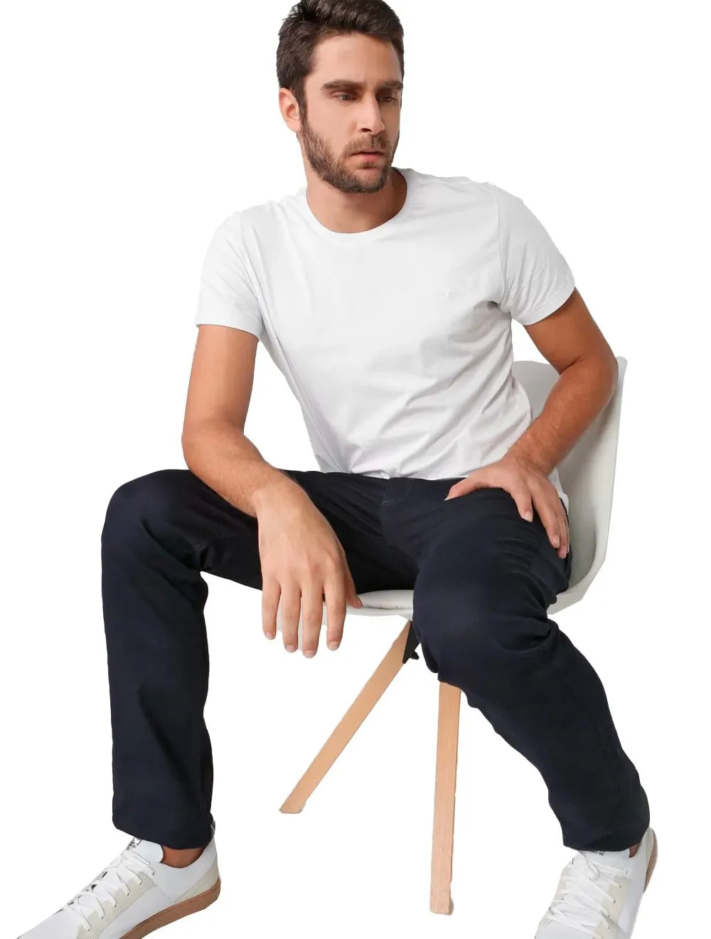 Camiseta Colcci Masculina Básica Lisa Branca