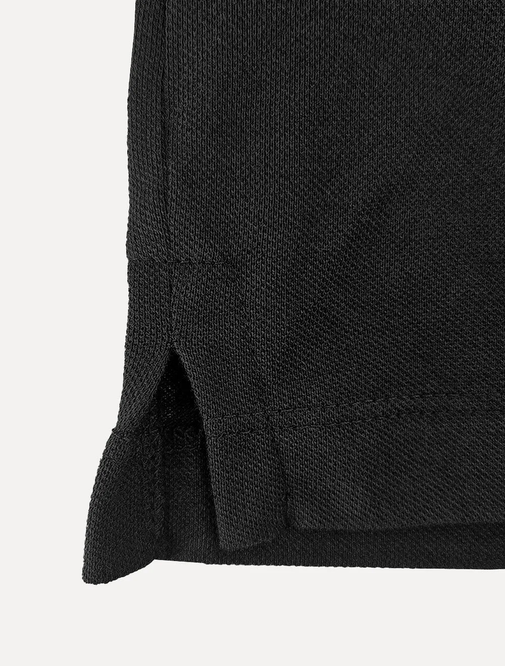 Polo Tommy Jeans Masculina Regular Flag Neck Preta