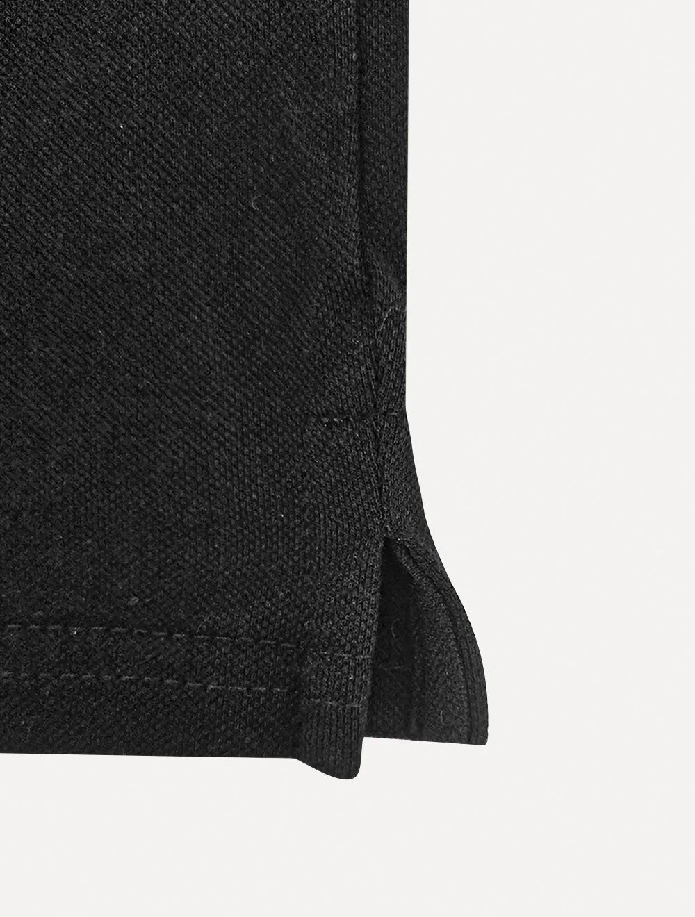 Polo Tommy Jeans Masculina Regular Piquet Flag Cuffs Preta