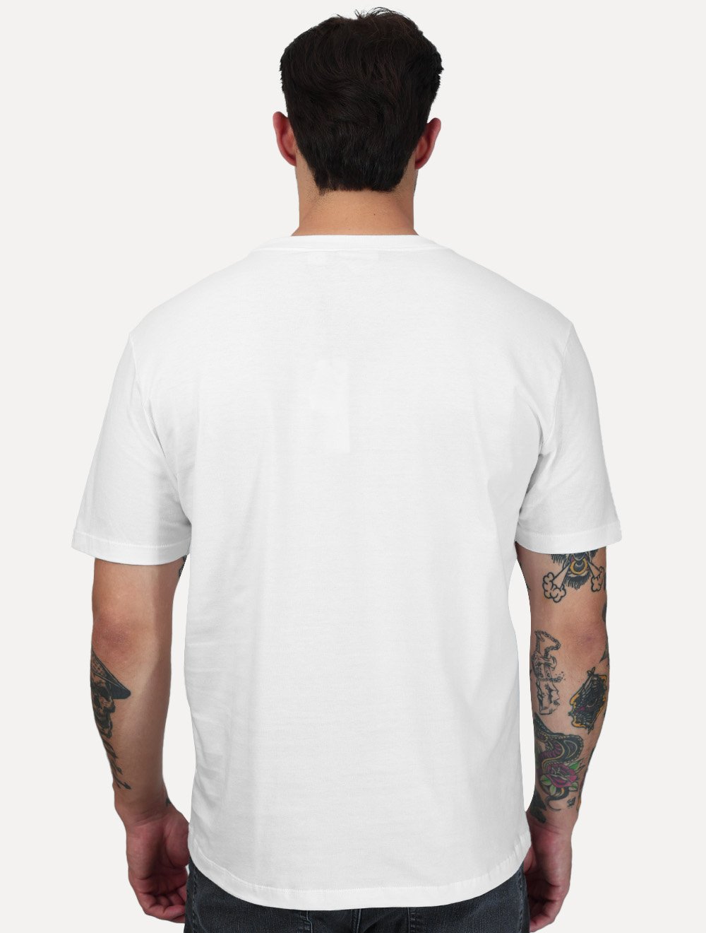 Camiseta Calvin Klein Masculina Flame Front Logo Branca
