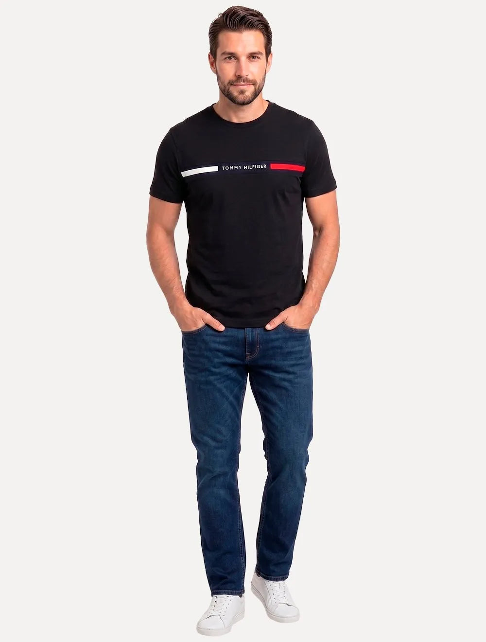 Camiseta Tommy Hilfiger | Masculina Chest Insert Logo Preta