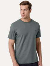 Camiseta Dudalina Masculina Essentials Mono Logo Cinza Escuro
