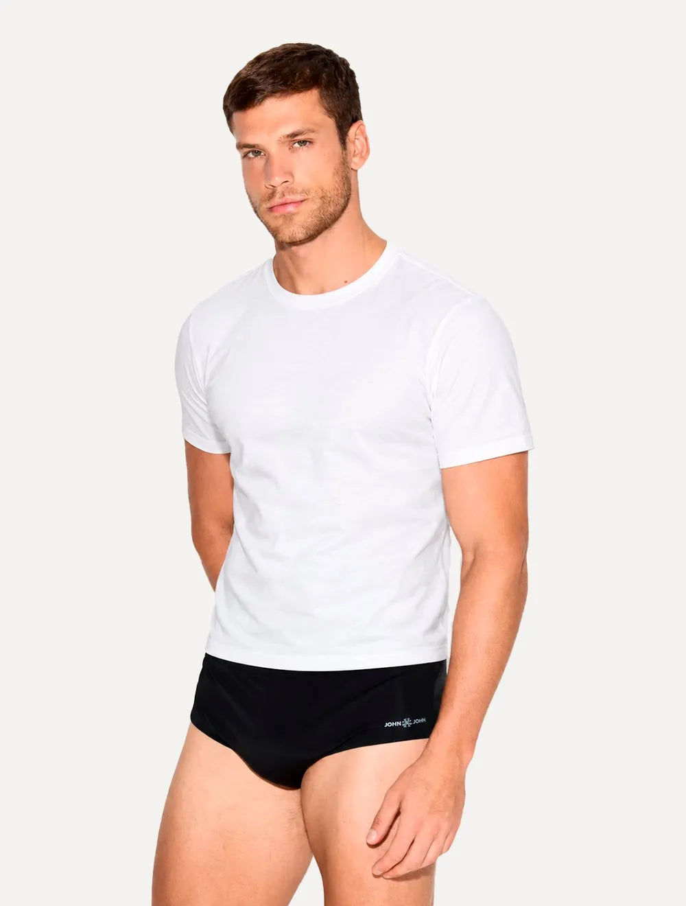 Sunga John John Masculina Zayn Black Logo Lateral Preta