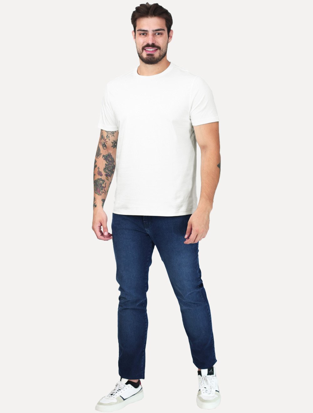 Camiseta Aramis Masculina Basic Silk Blend Modal Branca